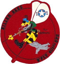 401st Security Police Squadron B Flight
Rubber on felt construction, Spanish made.
