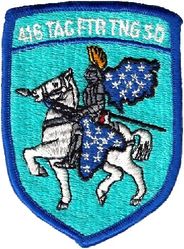 416th Tactical Fighter Training Squadron
Note blue border on tab, also a bit larger than other US made version.
