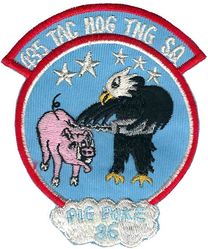 435th Tactical Fighter Training Squadron PIG POKE Deployment  1986
The 435 deployed to DM several times to act as aggressors for A-10 pilots in training there. Korean made. 
