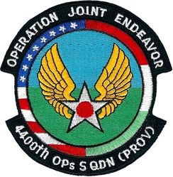 4400th Operations Squadron (Provisional) Operation JOINT ENDEAVOR 
OJE was from 1995-1996.
