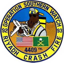 4409th Operations Support Group Fire Protection Flight Operation SOUTHERN WATCH 1992-1993
Back patch sized.
