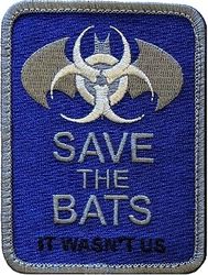 44th Fighter Squadron Morale
Used during the COVID-19 pandemic. A play on the fact it was initially thought eating bats caused the outbreak.
