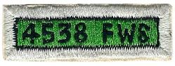 4538th Fighter Weapons Squadron Tab
F-4 FWS, worn over top of FW School patch. Japan made.
