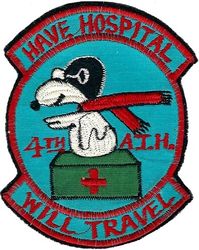 4th Tactical Hospital
Korean made while deployed to Kunsan AB, South Korea in response to USS Pueblo Crisis, 1968-1969. 
Keywords: snoopy