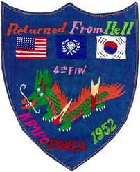 4th Fighter-Interceptor Wing Morale
Tour patch, Korean made.
