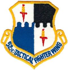 52d Tactical Fighter Wing (ERROR)
Black and blue quadrants on shield reversed, German made.
Keywords: error