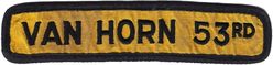 53d Tactical Fighter Squadron Name Tag
Used 65-66, German made.
