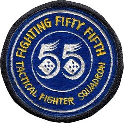 55th Tactical Fighter Squadron
Sewn to leather, Japan made.
