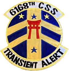 6168th Combat Support Squadron Transient Alert
Back patch, Korean made.
