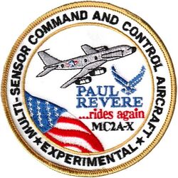 630th Electronic Systems Squadron Task Force Paul Revere
Task Force Paul Revere, an airborne battle management command, control and communications application, helps makes testing machine-to-machine capabilities and global communication experiments possible by sending and receiving data between other airborne and space sensors and the Combined Air and Space Operations Center. They fly in a contracted government Boeing 707.
