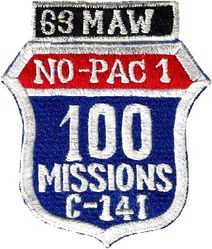 63d Military Airlift Wing C-141 100 Missions Morale
Tab separate, Japan made.
