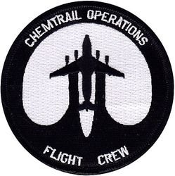 758th Airlift Squadron C-17 Morale
Chemtrails refers to the theory that governments or other parties are engaged in a secret program to add toxic chemicals to the atmosphere from aircraft in a way that forms visible plumes in the sky, somewhat similar to contrails. Patch done as a joke on this.
