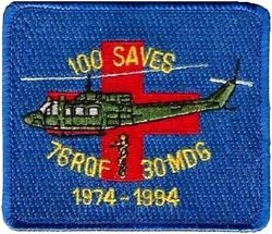 76th Rescue Flight and 30th Medical Group 100 Saves 1974-1994
