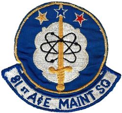 81st Armament and Electronics Maintenance Squadron
German made.
