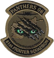 81st Fighter Squadron Operation ENDURING FREEDOM 2008

