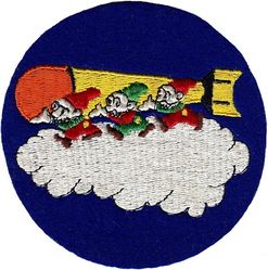 831st Bombardment Squadron, Heavy
Fort Dix AAB, NJ, 18 October 1942; Gowen Field, ID, 1 October 1943; Fairmont AAF, NE, 20 September 1943 – 11 March 1944; Venosa Airfield, Italy, c. 30 April 1944 – c. 9 May 1945; Sioux City AAB, IA, 24 July 1945; Smoky Hill AAF, KS, 8 September 1945 – 20 August 1945. Previously 11th Antisubmarine Squadron, redesignated 831st BMS in October 1943. WW 2 era on felt. Same insignia seemed to be used for both.
