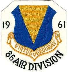 86th Air Division 1961
German made on felt.
