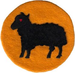 8th Tactical Fighter Squadron
Sheep is wool on felt backing, circa 1964. German made.

