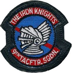 9th Tactical Fighter Squadron 
German made, sewn to leather.
