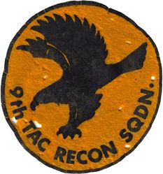9th Tactical Reconnaissance Squadron, Electronics and Weather
Printed on felt circa 1956. Moth damaged.
