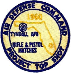 Air Defense Command Rifle & Pistol Matches 1960
Patch twill area was white, but has yellowed with age.
