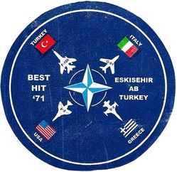 North Atlantic Treaty Organization Air Forces South Best Hit 1971
The USAF participant was the 401 TFW with F-4Es. Printed on leather like material.
