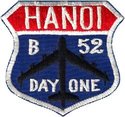 Boeing B-52 Day One Hanoi Mission
Worn by those that flew the first Operation Linebacker II missions on 18 Dec. 1972. These were the first time B-52s were sent to Hanoi during the war. Over the next 12 days, 16 B-52s were lost. Thai made.
