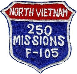 Republic F-105 Thunderchief 250 Missions North Vietnam
Worn by Col. Thomas "Zipgun" Coady. Thai made.

