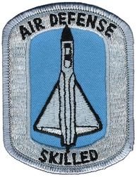 Tactical Air Command F-106 Air Defense Skilled
These aircraft specific qualification patches replaced the ADC ones when ADC was absorbed by TAC in 1979. Part of Air Defense, Tactical Air Command (ADTAC), which was active 79-85. Worn into the 1980s then discontinued. Taiwan made.
