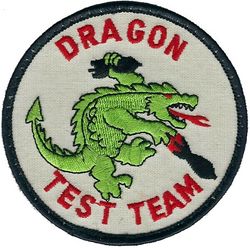 4450th Tactical Group F-117 Follow-On Testing and Evaluation Team
One F-117A was the Dragon test aircraft. SN 787 was used first, and later replaced by SN 807. Patch used by USAF Det 2 during black ops era from 86-89, and later various incarnations of the 57 Wing, 79 TEG and 53 TEG with some changes. This version from a crew member was actually worn 88-89.

