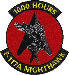 Lockheed F-117A Nighthawk 1000 Hours
Official company issue. Less than 20 pilots reached this milestone. Beware of good looking repros with green Velcro on them that originated in France.

