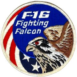 General Dynamics F-16 Fighting Falcon Swirl
Second version of F-16 swirl patch, with dark blue background..Official company issue.

