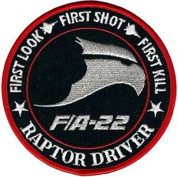 Lockheed Martin F/A-22 Raptor Pilot
Company issue patch.

