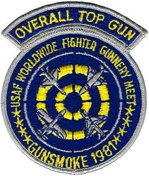 United States Air Force Worldwide Gunnery Meet Gunsmoke 1981 Top Gun 
Won by A-7 pilot with the 120 TFS.
