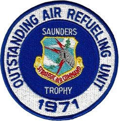 Strategic Air Command Saunders Trophy 1971
Annual award for best refueling unit in SAC. Won by the 11th Air Refueling Sq. in 1971, their second in a row.
