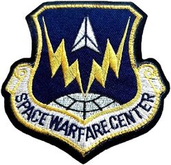 Space Warfare Center
Sewn to leather.
