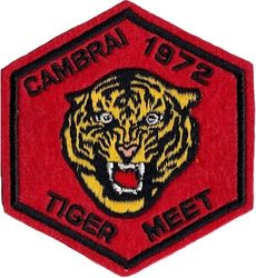 Tiger Meet 1972
North Atlantic Treaty Organization meet. USAF's 53 and 79 TFS participated. On felt, French made.
