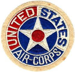 United States Army Air Corps
Unofficial PX patch, but worn on uniforms occasionally. On felt.
