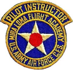 United States Army Air Forces Pilot Instructor
Initially Polaris Flight Academy, in 1944, the flight school changed its name to Mira Loma Flight Academy and closed in 1945.
