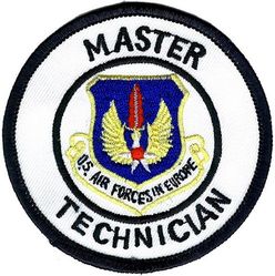 United States Air Forces in Europe Master Technician
As awarded to me in 1987, worn on blue fatigue uniform. Taiwan made.
