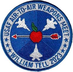 United States Air Force Air-to-Air Weapons Meet WILLIAM TELL 2023
The blue center reflects lighter/darker blue depending on angle of patch.

