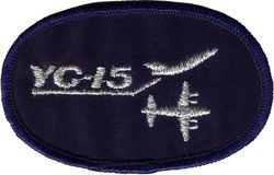 McDonnell Douglas YC-15
The YC-15 was a prototype four-engine short take-off and landing (STOL) tactical transport, flown 1975-1977. Official company issue hat patch.
