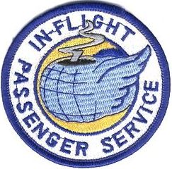 2d Airborne Command and Control Squadron In-Flight Passenger Service
2 ACCS/DOFT Functional patch worn by the airborne food service specialist (cook) on the left shoulder. This patch was designed in 1985 by Sgt Evan Mills. Its wear was discontinued when the Looking Glass ceased round-the-clock operations in 1990 because the In-flight Passenger Service branch of the squadron (DOFT) was disbanded at that time. After that, crew members preordered the infamous "box lunches." 
